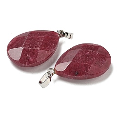 Natural Dyed White Jade Pendants&nbsp;G-K385-04P-01