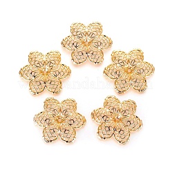 Brass Fancy Bead Caps&nbsp;X-KK-T038-109G