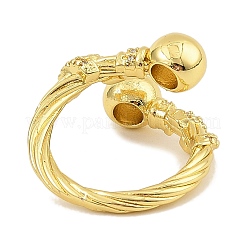Adjustable Brass Micro Pave Cubic Zirconia Rings for Women&nbsp;RJEW-S392-12G