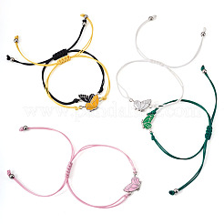 3 Sets 6Pcs 3 Styles Alloy Enamel Link Bracelets&nbsp;BJEW-TA0001-22