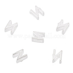 6Pcs 925 Sterling Silver Hollow Initial Beads&nbsp;STER-TA0001-53N
