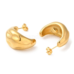 Ion Plating(IP) 304 Stainless Steel Teardrop Stud Earrings&nbsp;X-EJEW-K244-39G