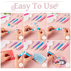 10Pcs 10 Colors ABS Plastic Nail Art Rhinestones Pickers Beadable Pens&nbsp;DIY-TA0014-97