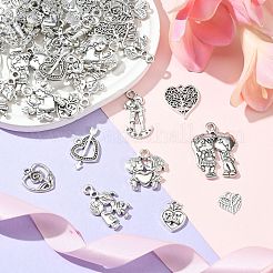45Pcs 9 Styles Tibetan Style Alloy Pendants&nbsp;TIBEP-CJ0002-74