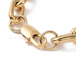 201 Stainless Steel Oval Link Chain Bracelets for Men&nbsp;BJEW-R313-07G
