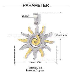 Brass Pendants&nbsp;KK-OY001-37G