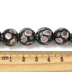 Handmade Silver Sand Lampwork Beads Strands&nbsp;LAMP-A003-01D
