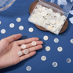120Pcs Natural Capiz Shell Disc Charms&nbsp;BSHE-TA0001-27