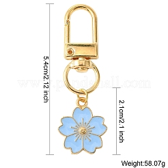 Alloy Enamel Sakura Pendant Decorations&nbsp;HJEW-YW00019-01