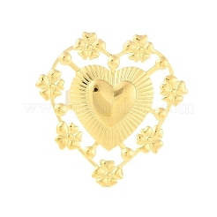 Heart 304 Stainless Steel Adjustable Rings for Women&nbsp;RJEW-H234-03G