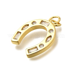 Brass Micro Pave Cubic Zirconia Pendants&nbsp;KK-D339-05G