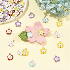 48Pcs 8 Styles Alloy and Enamel Pendants&nbsp;ENAM-YW0008-19