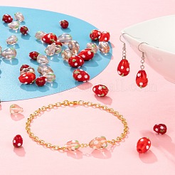 40Pcs Handmade Lampwork 3D Strawberry Beads&nbsp;LAMP-LS0001-10