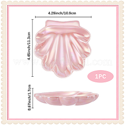 Shell Shaped Porcelain Jewelry Storage Display Trays for Rings&nbsp;AJEW-SP0006-06B-02