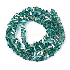 Electroplate Transparent Glass Beads Strands&nbsp;X-GLAA-N021-4mm-05