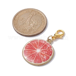 Fruits Theme Alloy Enamel Pendant Decorations&nbsp;HJEW-JM01358