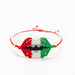 Glass Seed Braided Bead Bracelet&nbsp;BJEW-A121-14B