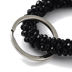 Glass Beaded Bracelet Wrist Keychain&nbsp;AJEW-Z018-01B