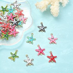 35Pcs 7 Colors Ocean Theme Alloy Enamel Connector Charms&nbsp;ENAM-CJ0003-72