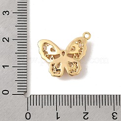 Brass Micro Pave Cubic Zirconia Pendants&nbsp;KK-P340-41G