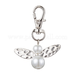 5Pcs 5 Colors Fairy Shape Glass Pendant Decorations&nbsp;HJEW-JM01812-S