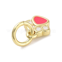 Real 18K Gold Plated Brass Enamel Charms&nbsp;KK-M293-22G-01