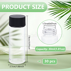 Clear Glass Screw Top Bead Storage Tubes&nbsp;AJEW-WH0880-47B
