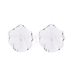 Frosted Plastic Petal Pendants&nbsp;KY-T041-20A