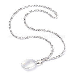 Dandelion Seed Wish Necklace for Teen Girl Women Gift&nbsp;NJEW-Z014-05P