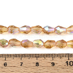 Transparent Electroplate Glass Beads Strands&nbsp;EGLA-N023-6x8mm-A05