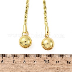 Round Brass Slider Lariat Necklaces for Women&nbsp;NJEW-G162-05G