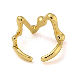 V Shape Brass Open Cuff Rings for Women&nbsp;RJEW-Z050-05G