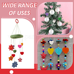12Pcs 12 Colors Heart Handmade Wool Felt Ornament Accessories&nbsp;AJEW-WR0002-62