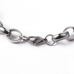 Non-Tarnish Ring 304 Stainless Steel Necklaces&nbsp;NJEW-F196-10P