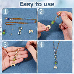 8Pcs Brass Fold Over Clasps&nbsp;FIND-HS0001-73