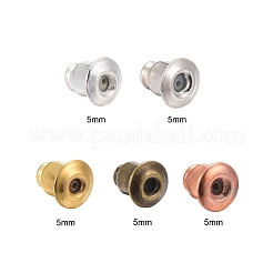 500Pcs 5 Style Brass Ear Nuts&nbsp;KK-LS0001-21