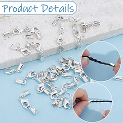 24Pcs Brass Clip Ends With Lobster Claw Clasps&nbsp;KK-CL0001-04