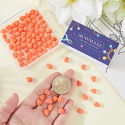 100Pcs Dyed Synthetic Coral Beads&nbsp;CORA-SC0001-19A