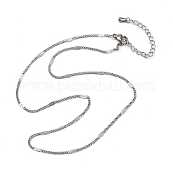 2MM 304 Stainless Steel Curb Chain Necklaces&nbsp;NJEW-T016-13P