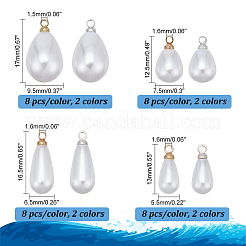 64Pcs 8 Style ABS Plastic Imitation Pearl Pendants&nbsp;FIND-PH0010-94