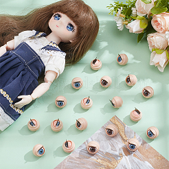 16 Pairs 2 Styles ABS Doll Craft Cartoon Movable Eye&nbsp;DIY-PH0032-37