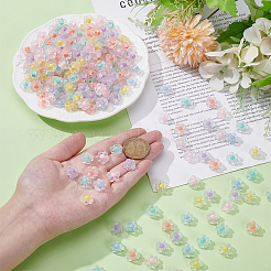 300Pcs Frosted Transparent Acrylic Beads&nbsp;OACR-UN0001-12