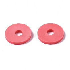 Flat Round Handmade Polymer Clay Beads&nbsp;CLAY-R067-10mm-14