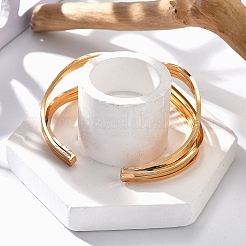 Brass Cuff Bangles for Women&nbsp;BJEW-F482-09G