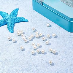 ABS Plastic Imitation Pearl Round Beads&nbsp;PH-MACR-F033-8mm-24