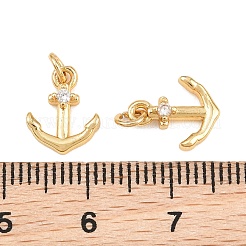 Brass Micro Pave Cubic Zirconia Charms&nbsp;KK-Q085-05F-G