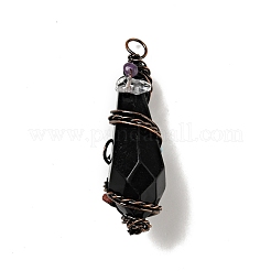 Natural Obsidian Pointed Big Pendants&nbsp;G-G860-03R-03