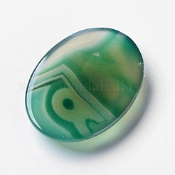 Natural Green Agate Cabochons&nbsp;X-G-F296-08-30x40mm