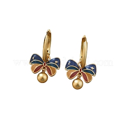 Brass Enamel Hoop Earrings&nbsp;WG37F35-01