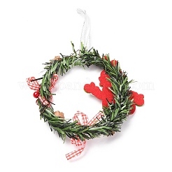 Plastic Christmas Wreath Decorations&nbsp;HJEW-B002-01